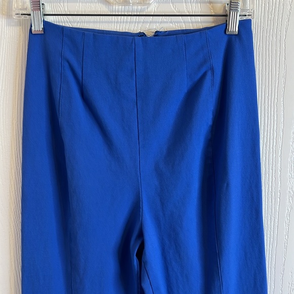 Free People Real Deal Slit Flare Pants Bell Bottom High Waisted Blue. Size XS - Picture 3 of 13